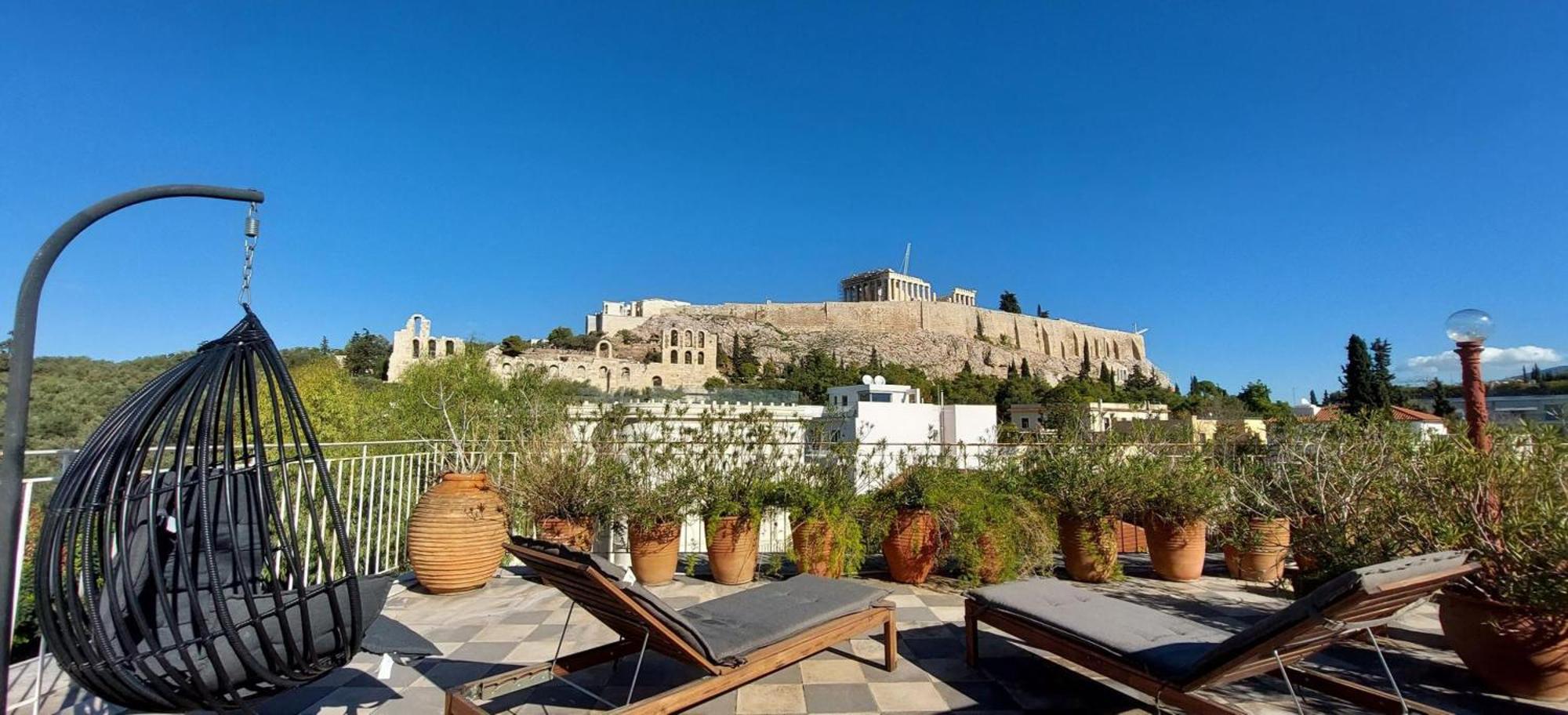 Stunning Acropolis View Apartment Athena Bagian luar foto
